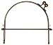 Lacis 6-Inch Metal Purse Frame with Ball Clasp and Loops, Antique Silver