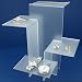 4 Frosted White Acrylic Large Jewelry Display Risers