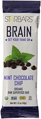 Starbars Brain Bar, Mint Chocolate Chip, 12 Count (Pack of 12)
