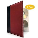 Bellagio Italia CD/DVD Storage Binders (6 Pack Burgundy)