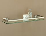 Glass Shelf with Nickel Mounts and Rail