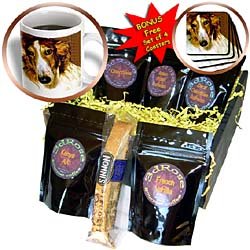 Dogs Borzoi - Borzoi - Coffee Gift Baskets - Coffee Gift Basket by 3dRose LLC