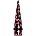9/16" Black Red Mushroom Acrylic Ear Taper