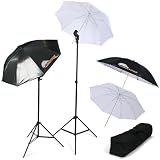 Lightfox� HISY05 Studioleuchte wei� und silber, ca. 84 cm Durchmesser inkl. Tragetaschevon "Lightfox�"