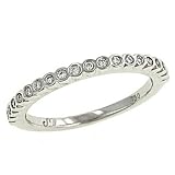Bezel Set Round Diamond Wedding Band .15cttw