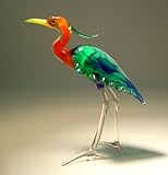 Blown Glass Art Bird Figurine Stork HERON