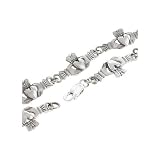 Celtic Claddagh Heart Sterling Silver Bracelet
