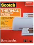 Scotch Thermal Laminating Pouches, 8.9 x 11.4-Inches, 5 mil thick, 100-Pack (TP5854-100)