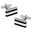 Black Truss Cufflink by Enrico Pardini - Silver Metal