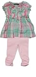 Ralph Lauren Madras Tunic & Legging Set (24 Month, Green/Pink Multi)