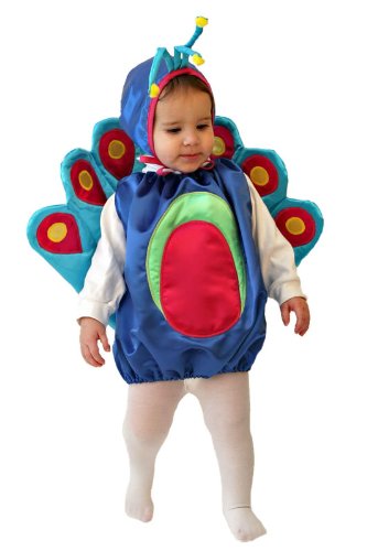 Mullins Square Peacock Baby Costume, Royal - 6-18 Months