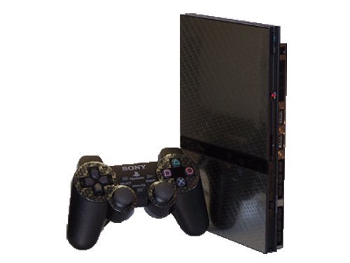 PlayStation 2 Slim (PS2 Slim) Skin - NEW - CARBON FIBER system skins faceplate decal mod