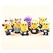 Gold-Leaf Despicable Me 2 The Minions Role Figure Display Toy PVC 8Pcs Set Yellow, Free