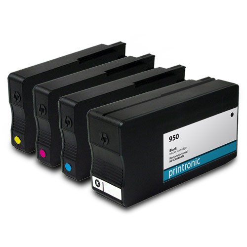 Printronic Remanufactured Ink Cartridge Replacement for HP 950 and HP 951(1 Black, 1 Cyan, 1 Magenta, 1 Yellow) - OfficeJet Pro 8100 8600 On Sale