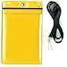 StoreSMART Sport - Zipper Passport Holder with Lanyard - Clear Plastic Front & Yellow Plastic Back - SPCR1596ZIPS-Y-1