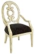 Elena Dining Arm Chair in Distressed White Wood