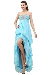 Girls Chiffon Sweetheart High-Low-Hem Evening Dress/Prom Dress/Party Dress 