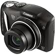 Canon PowerShot SX130 IS 12.1MP 12x Wide Angle Opt Zoom Black Dig Camera 4345B001