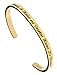 Kendasun Jewelry The Love Between A Mother and Daughter Knows No Distance Inspirational Messaged Cuff Bracelet Bangle (Gold tone)