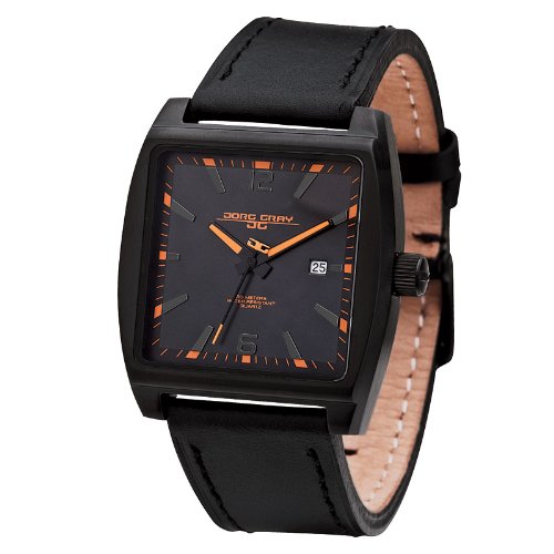 Jorg Gray JG5200-18 - Unisex Watch, Japan 3 Hands Mvt, Date Display, Leather Straps