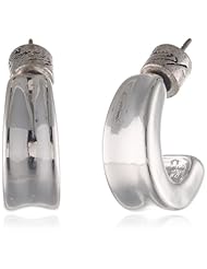 Kenneth Cole New York "Shiny Ear Update" Silver Small Drop Earrings