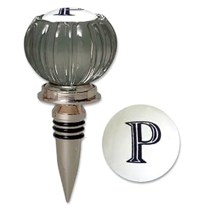 Door Knob Monogram Wine Stopper P by