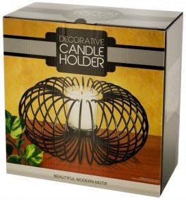 Candle Holder Centerpiece Black Wire Classic Look