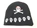 Black Beanie Embroidered Renegade Skull Crossbones Design, Yo Ho Yo Ho Skull Beanie