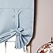 Best Home Fashion Thermal Insulated Blackout Tie-Up Window Shade - Rod Pocket - Sky Blue - 42