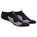 adidas Women's Climacool X III No Show Socks (2 Pack), Black/Shock Pink/Light Onyx/Onyx, One Size
