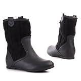 Produkt-Bild: Damen Schuhe, STIEFEL, BOOTS MIT STRICK, PA5200, Synthetik in hochwertiger Leder Optikund Textil