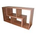 L Shaped Shelves - Dark Maple