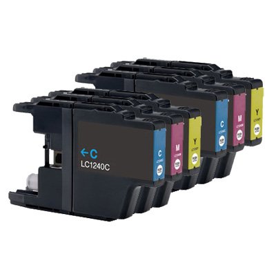 2x Brother LC1240 Colour Set C/M/Y (6 Inks) - 