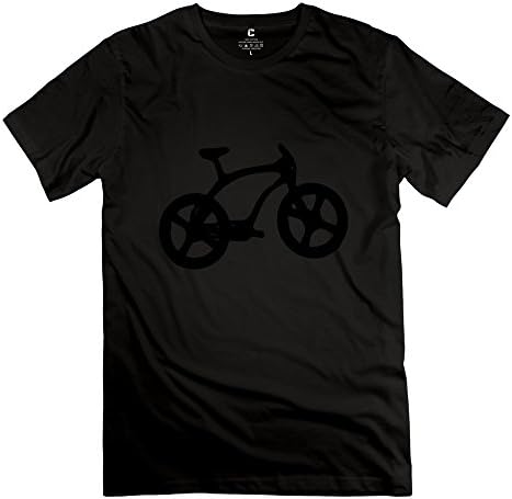 GZG Men's Bicycle Silhouette Cotton T-Shirt Black XL