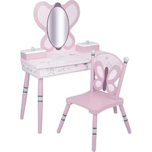 Levels Of Discovery Sugar Plum Vanity and Chair Set Plum Pink by 