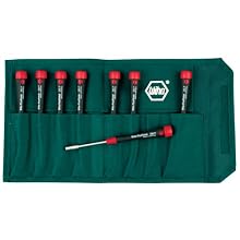 Wiha 26593 Nut Driver Set, Inch with Precision Soft PicoFinish Handle in Pouch, 8 Piece