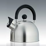 Creative Home Simplicity 1.5 Qt Stainless Steel Whistling Tea Kettle - brushed finish