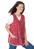 Woman Within Plus Size Snap-Front Cobbler Apron By Only Necessities (Floral Patch,2X)