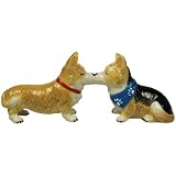 93985 Westland Giftware Mwah! Corgis 2-3/4-Inch Magnetic Salt and Pepper Shakers