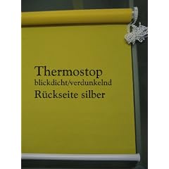 Thermoschutzrollo , Verdunkelungsrollo , Seitenzugrollo , Rollo , 140 cm breit , 175 cm hoch , sonnengelb