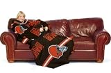 Cleveland Browns Comfy Throw Blanket With Sleeves Fleece Loose Fitting Sleeves Machine Washable