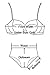 HOTAPEI Women V Neck Lace up High Cut One Piece Swimwear Medium Black