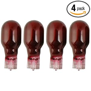 Moonrays 11691 4-Watt Wedge Base Light Bulbs , 4 Pack, Red by Coleman Cable