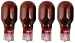 Moonrays 11691 4-Watt Wedge Base Light Bulbs , 4 Pack, Red