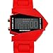 Plane Style Digital Display LED Silicone Wrist Watch Single Red