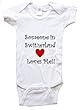 SOMEONE IN SWITZERLAND LOVES ME - SWITZERLAND BABY - Country Series - White, Blue or Pink Onesie / Baby T-shirt