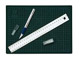 Produkt-Bild: Wedo 079130 Schneideunterlage Cutting Mat CM30 gr&uuml;n Schneidematte 300 x 220 x 3 mm