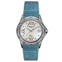 Raymond Weil Tango Spirit 5590-S3S-97650 Ladies Watch with Diamonds  on Bezel, Mother of Pearl Dial & Light Blue Croco Leather Strap