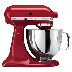 KitchenAid KSM150PSER Artisan Series 5-Quart Mixer, Empire Red