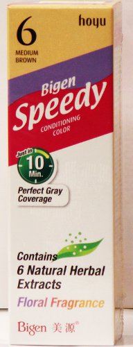 Bigen Speedy Refill #6, Medium Brown - Color Cream No 1 and Developer Cream No 2, 1.41 oz + 1.41 oz,(Solstice)